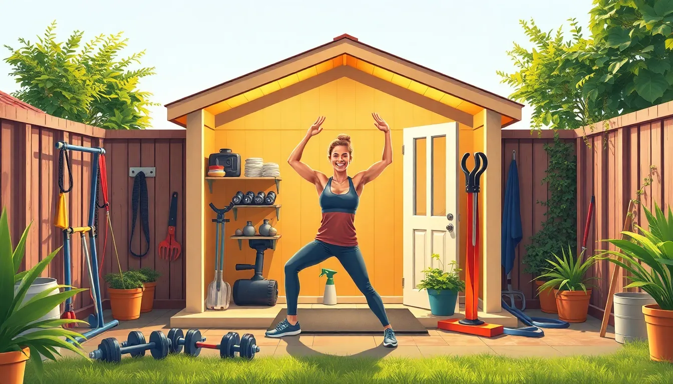workout shed ideas